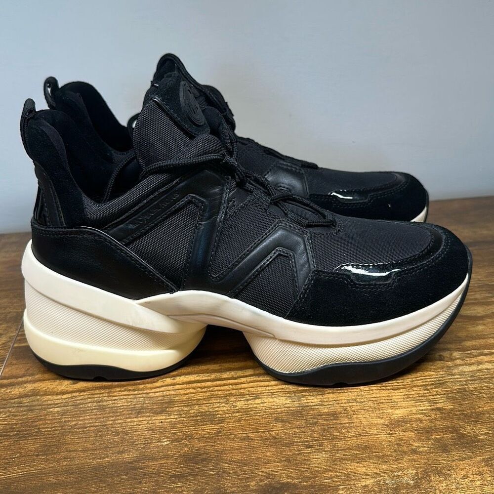 Michael‎ Kors Olympia Extreme Trainers Black Sneakers Womens size 9.5